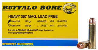 Buffalo Bore 19J20 357 Magnum 125 gr Barnes VOR-TX XPB Lead-Free, 20 Rounds