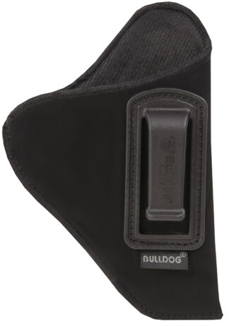 Bulldog DIP-20 Deluxe IWB Black Suede-Like Holster, Right Hand, Fits Glock 42/43, Ruger LC9, 2-3 in