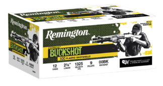 Remington Express Buckshot 12 Gauge 2.75 in #00 Buck 100 Rounds Per Box