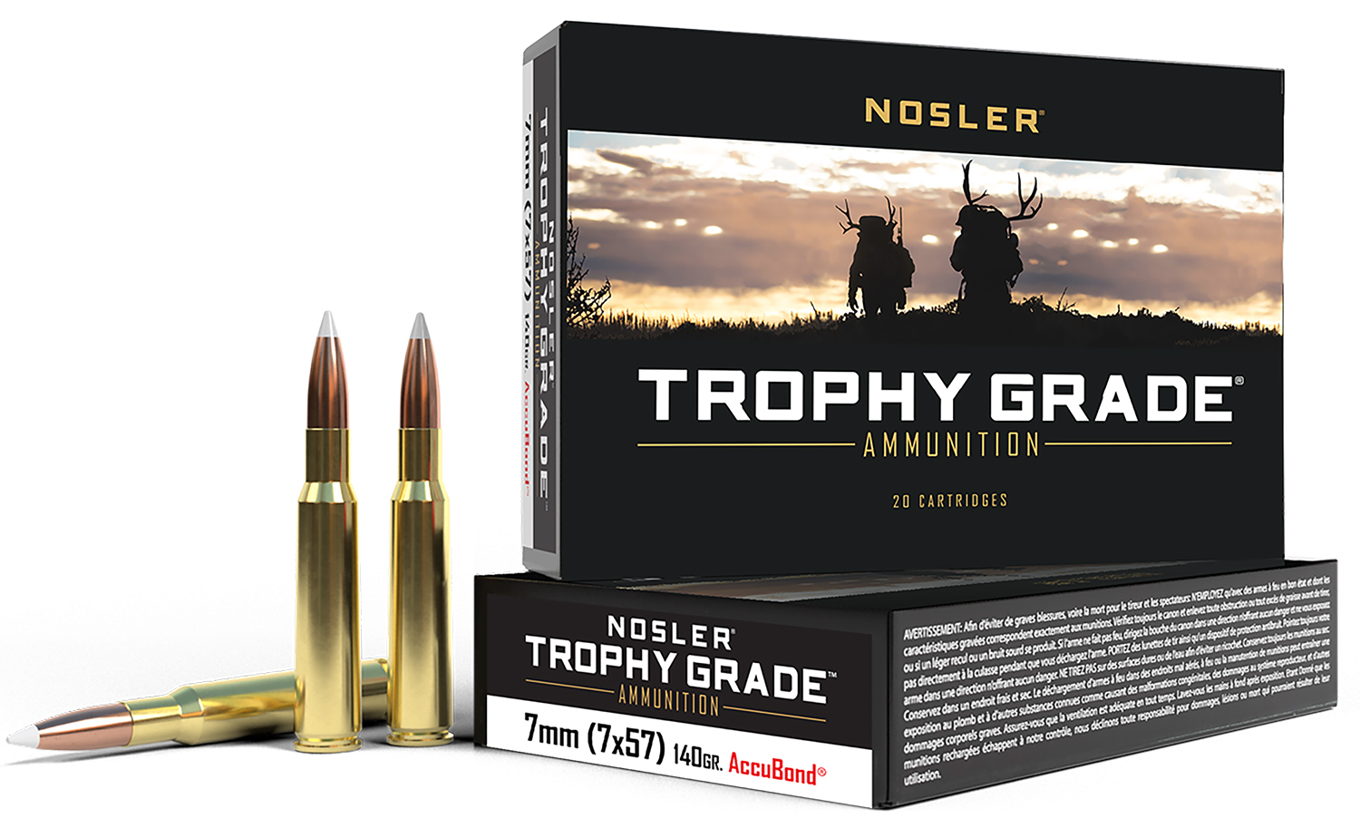 Nosler Trophy Grade 7x57mm Mauser 140 Grain AccuBond 20 Rounds