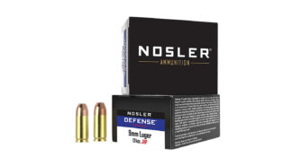 Nosler Defense 9mm Luger +P 124 Gr Bonded Performance JHP Ammo, 20-Round Box