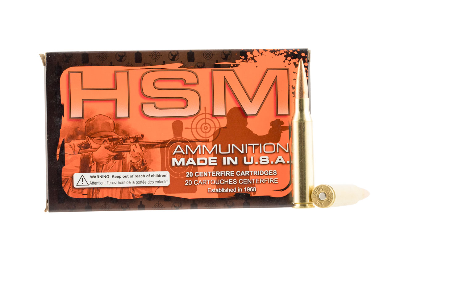 HSM Match .338 Lapua Magnum 250 gr BTHP 20-Round Box