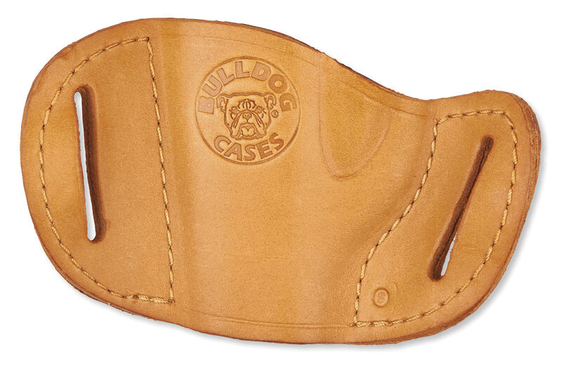 Bulldog Cases MLTS Leather Molded Belt Slide Tan Mini/Small Auto Holster (Right Hand)