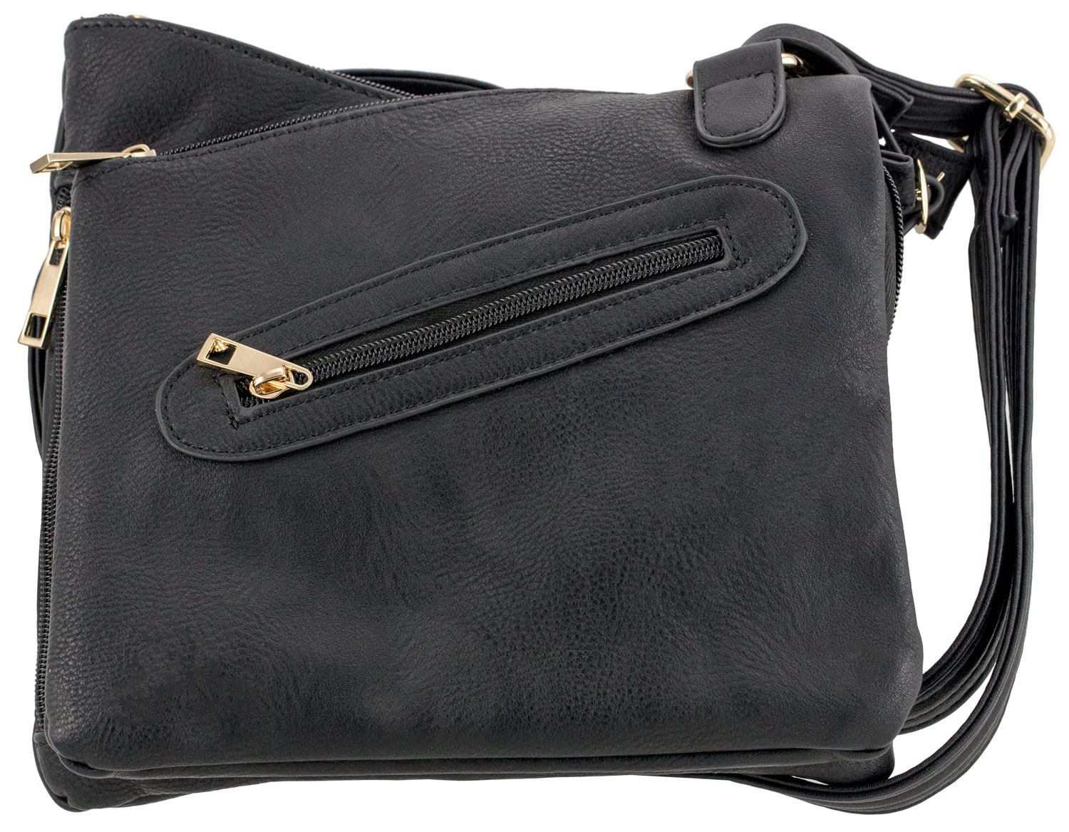 Bulldog Cases BDP030 Cross Body Purse W/Holster, Black Leather, Shoulder Carry for Small Autos & Revolvers