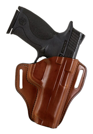 Bianchi 57 Remedy Leather Belt Slide Holster, Ruger LCR, Right Hand, Tan