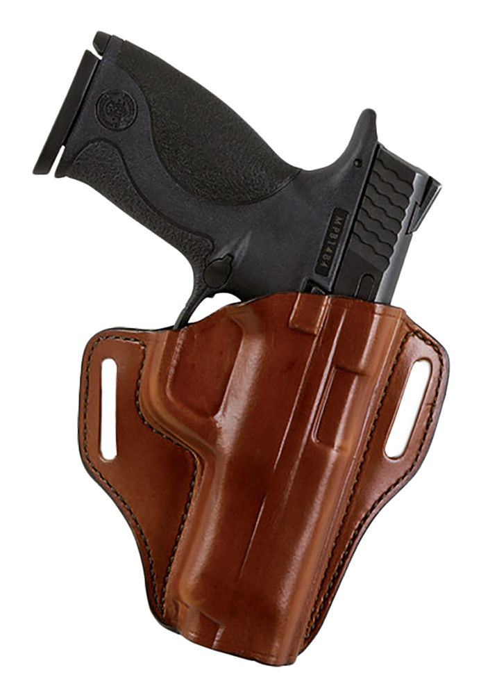 Bianchi 57 Remedy Leather Belt Slide Holster, Ruger LCR, Right Hand, Tan