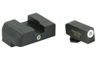 Ameriglo GL102 I-Dot Tritium Night Sights for Glock Green/White Steel