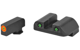 AmeriGlo Trooper GL823 Tritium Sight Set for Glock 42/43, Green Tritium with Orange Outline