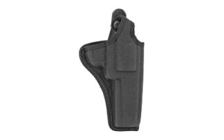 Bianchi 7001 AccuMold Thumb-Snap Belt Slide Holster, 4 in Revolver, Right Hand, Black