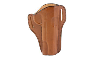 Bianchi 57 Remedy OWB Tan Leather Belt Slide Holster, Right Hand, Size 10
