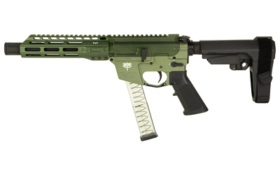 Freedom Ordnance FX9 9mm 8 in AR Pistol with SBA3 Brace, Olive Drab Green