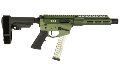 Freedom Ordnance FX9 9mm 8 in AR Pistol with SBA3 Brace, Olive Drab Green