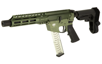 Freedom Ordnance FX9 9mm 8 in AR Pistol with SBA3 Brace, Olive Drab Green