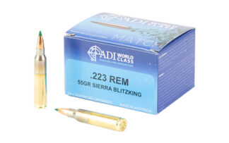 Global Ordnance Match .223 REM/5.56 NATO 55gr BlitzKing Boat Tail, 20 Rounds