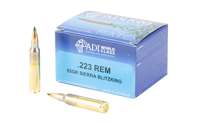 Global Ordnance Match .223 REM/5.56 NATO 55gr BlitzKing Boat Tail, 20 Rounds
