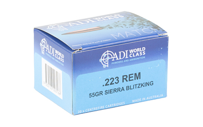 Global Ordnance Match .223 REM/5.56 NATO 55gr BlitzKing Boat Tail, 20 Rounds