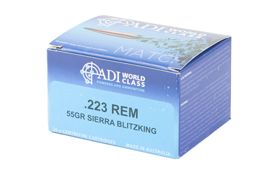 Global Ordnance Match .223 REM/5.56 NATO 55gr BlitzKing Boat Tail, 20 Rounds