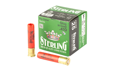 Global Ordnance Sterling Big Game 410 Bore 2.5" Rifled Slug 1/4 oz, 25 Rounds