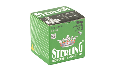 Global Ordnance Sterling Big Game 410 Bore 2.5" Rifled Slug 1/4 oz, 25 Rounds