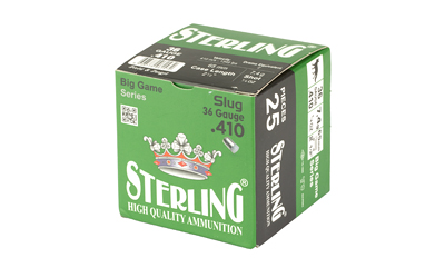 Global Ordnance Sterling Big Game 410 Bore 2.5" Rifled Slug 1/4 oz, 25 Rounds