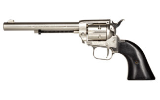 Heritage Arms Rough Rider .22 LR Single-Action Revolver, 6.5 in Nickel, Fixed Sights