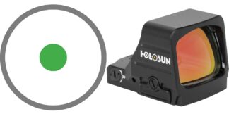 Holosun 407COMP 1X Green Dot Red Dot Sight, 6 MOA, Black Anodized