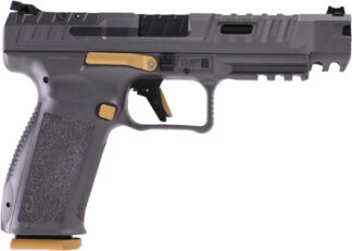 CANIK SFx Rival 9mm Striker-Fired Pistol, 5" Barrel, 10+1, Grey Polymer Optic Cut