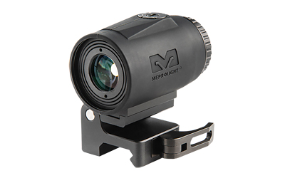 Meprolight MMX3 3x Micro Magnifier with Quick-Detach Side-Fold Mount, 18mm Objective, Black