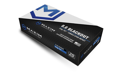 Maxim Defense SBA Short Barrel 8.6 Blackout 285 Grain TUI Solid Copper Ammo, 20 Rounds