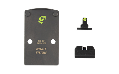 Night Fision P320 Optic Plate + Co-Witness Night Sights for RMR/507C, Yellow/Black