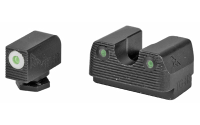 Rival Arms Tritium Night Sights for Glock 17/19, Green Tritium W/White Outline, Standard Height