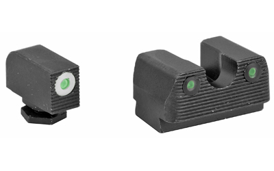 Rival Arms Tritium Night Sights for Glock 17/19, Green Tritium W/White Outline, Standard Height