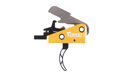 Timney Competition Trigger 3 lb Non-Adjustable Black/Gold Skeletonized Curved for AR-15