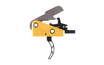 Timney Competition Trigger 3 lb Non-Adjustable Black/Gold Skeletonized Curved for AR-15