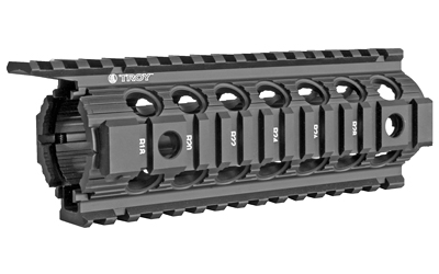 Troy Enhanced Drop-In Quad Rail 7 in Picatinny, Black Anodized