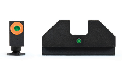 XS Sights F8 Night Sights for Glock 42 & 43, Green with Orange Outline Front