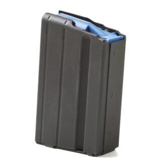 ASC AR-15 Stainless Steel Magazine 6.5 Grendel 5-Round Black W/ Blue Follower