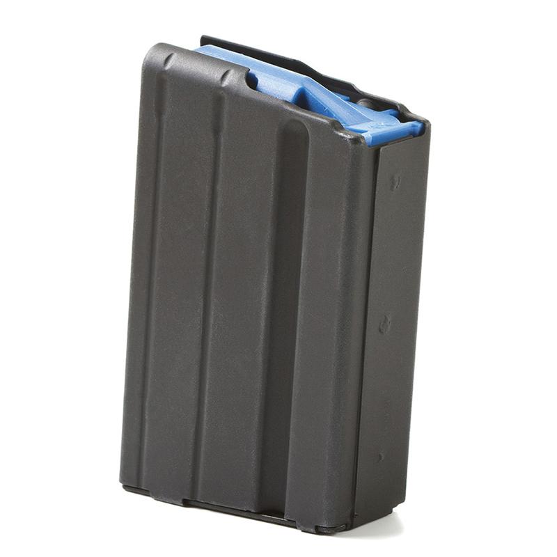 ASC AR-15 Stainless Steel Magazine 6.5 Grendel 5-Round Black W/ Blue Follower
