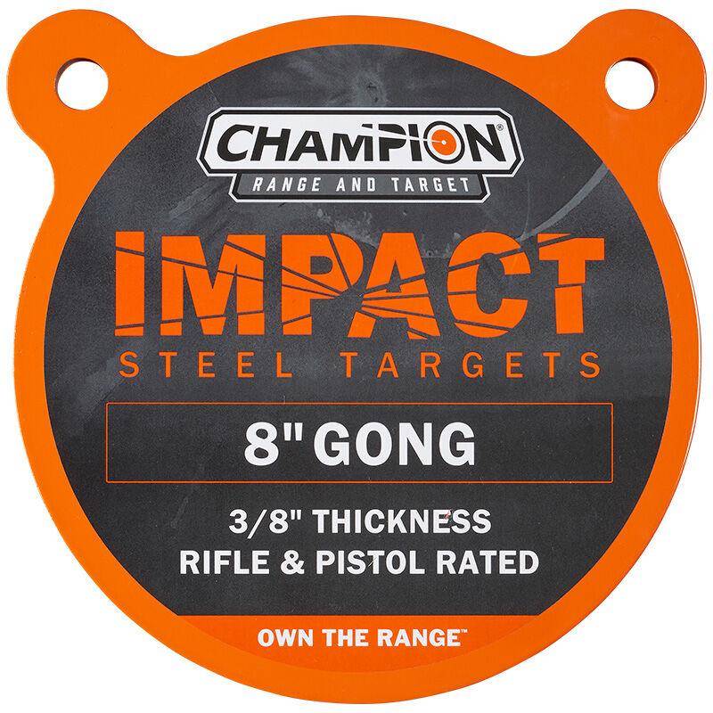 Champion Impact Steel Gong Target 8 in Round, 3/8 in Steel, Fully Painted