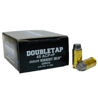 Double Tap Ammunition .45 ACP +P 255gr Keith Style SWC Hardcast Solid 875 fps (20 Rounds)