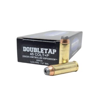 Double Tap Controlled Expansion .45 Long Colt(+P) 250 GR SJHP 20 Rounds