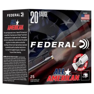 Federal All American 20 Gauge #7.5 Lead Shot 7/8 oz 25-Round Box
