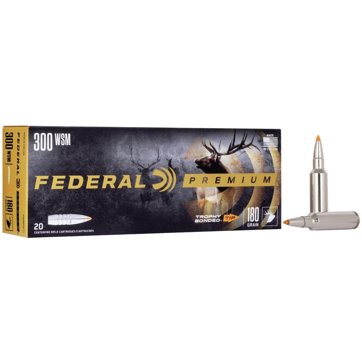 Federal Premium Vital-Shok .300 WSM 180 Grain Trophy Bonded Tip Rifle Ammo
