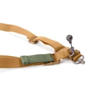 Blue Force Gear Vickers 221 Sling 1-Point/2-Point with RED Swivel, Coyote Brown, 57"-67"
