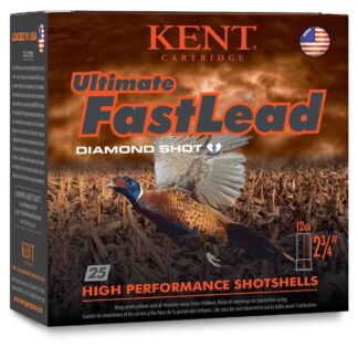 Kent Cartridge Ultimate Fast Lead 12 Gauge 2-3/4 in #6 Diamond Lead Shotshells, 25 Rounds Per Box
