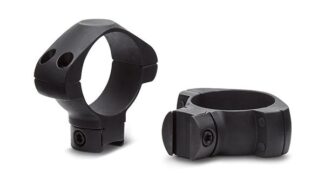 Konus 7416 Steel 1in Medium Scope Rings, 3/8in Grooved Receiver, Black