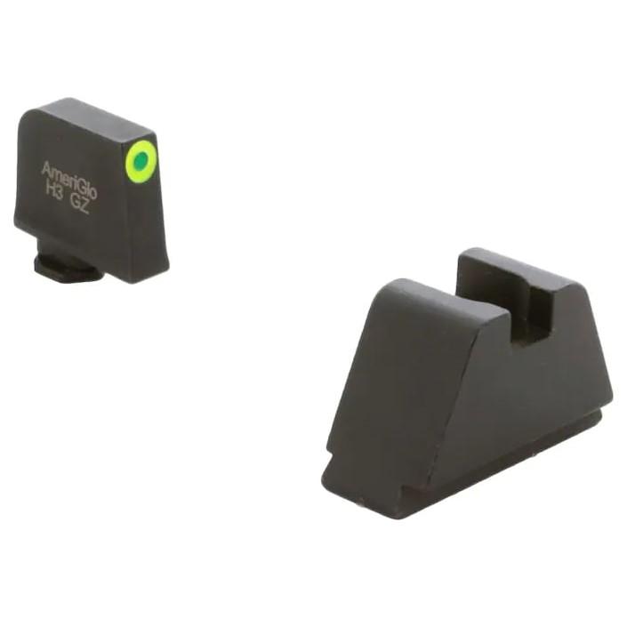 Ameriglo 4XL Tritium Night Sight Set for Glock, Green Outline (Front .385 in, Rear .480 in)