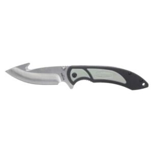 Battenfeld Trail Boss Gut Hook Folder Knife, 3.5 in 8Cr Stainless Blade, Liner Lock, Black