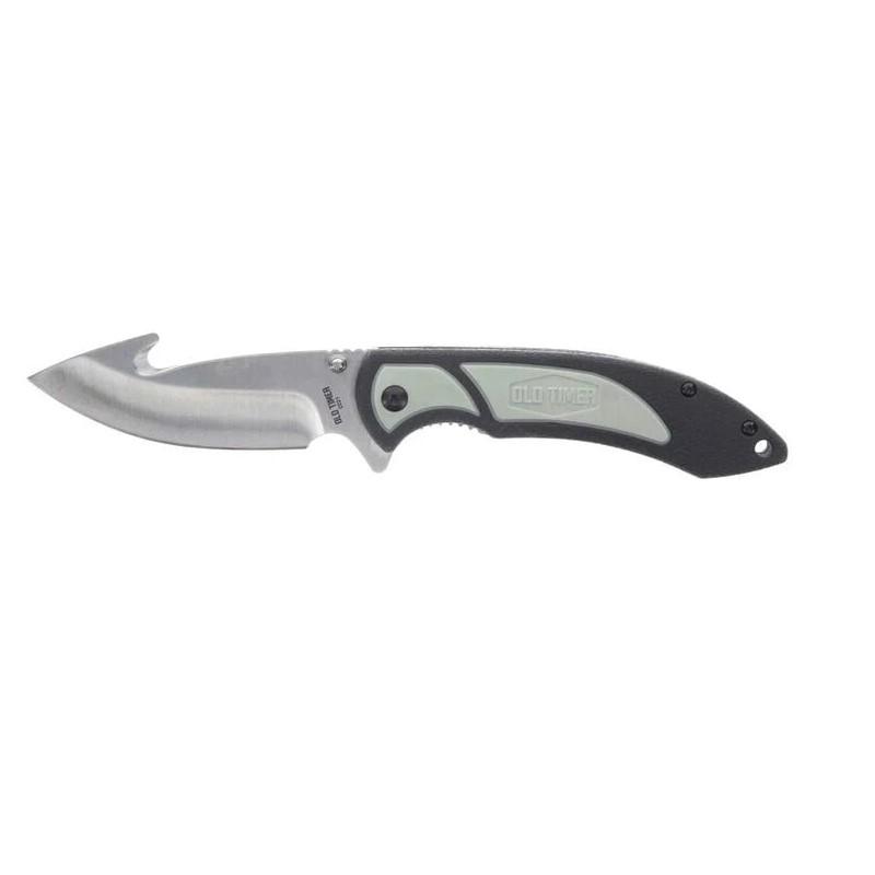 Battenfeld Trail Boss Gut Hook Folder Knife, 3.5 in 8Cr Stainless Blade, Liner Lock, Black