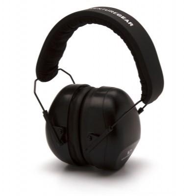 Pyramex VG80 Series Over-the-Head Ear Muffs, NRR 25dB, Black
